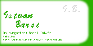 istvan barsi business card